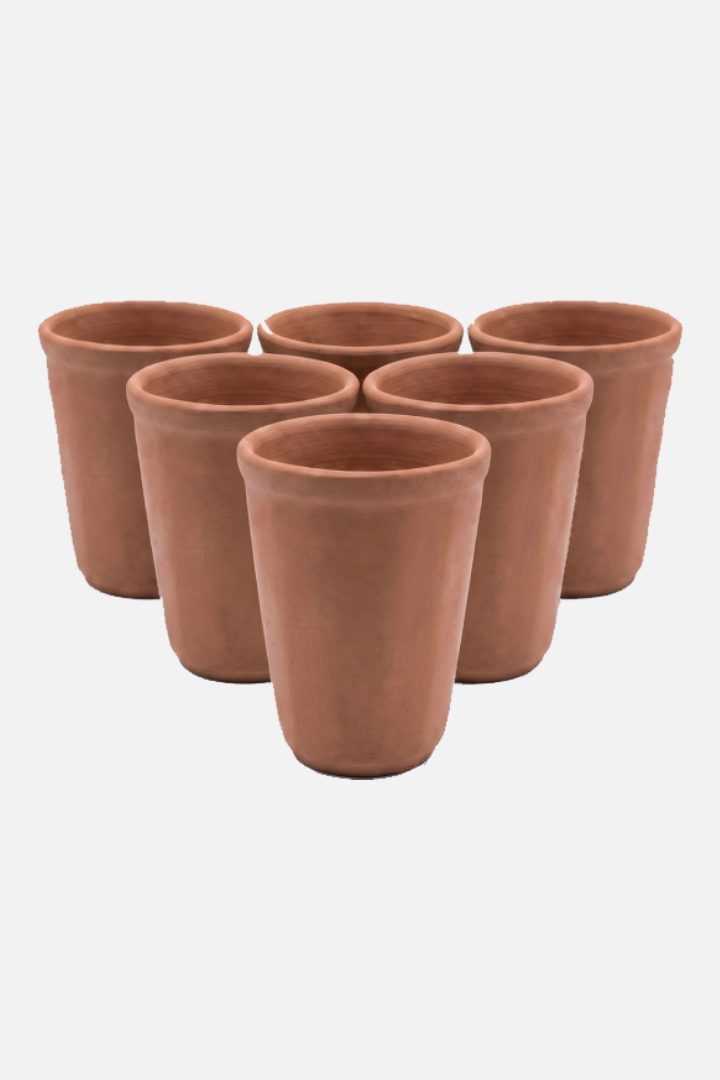 Plain Terracotta 6 Tumbler Set