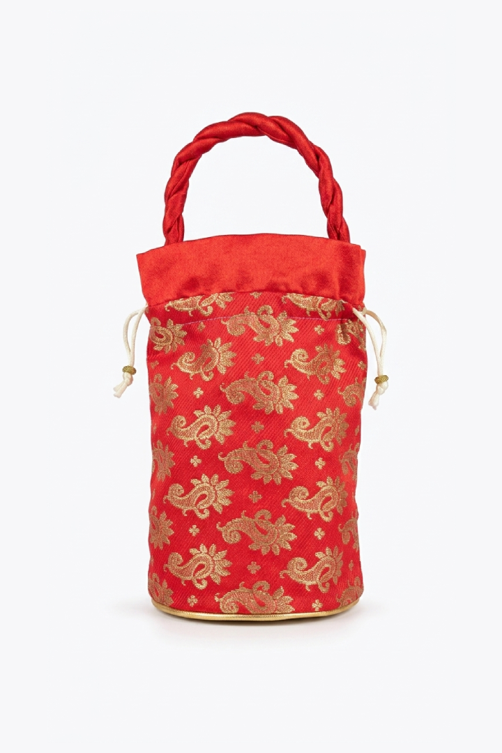 Red Charm Embellished Potli Bag